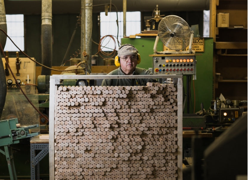 Man working in JK Adams factory