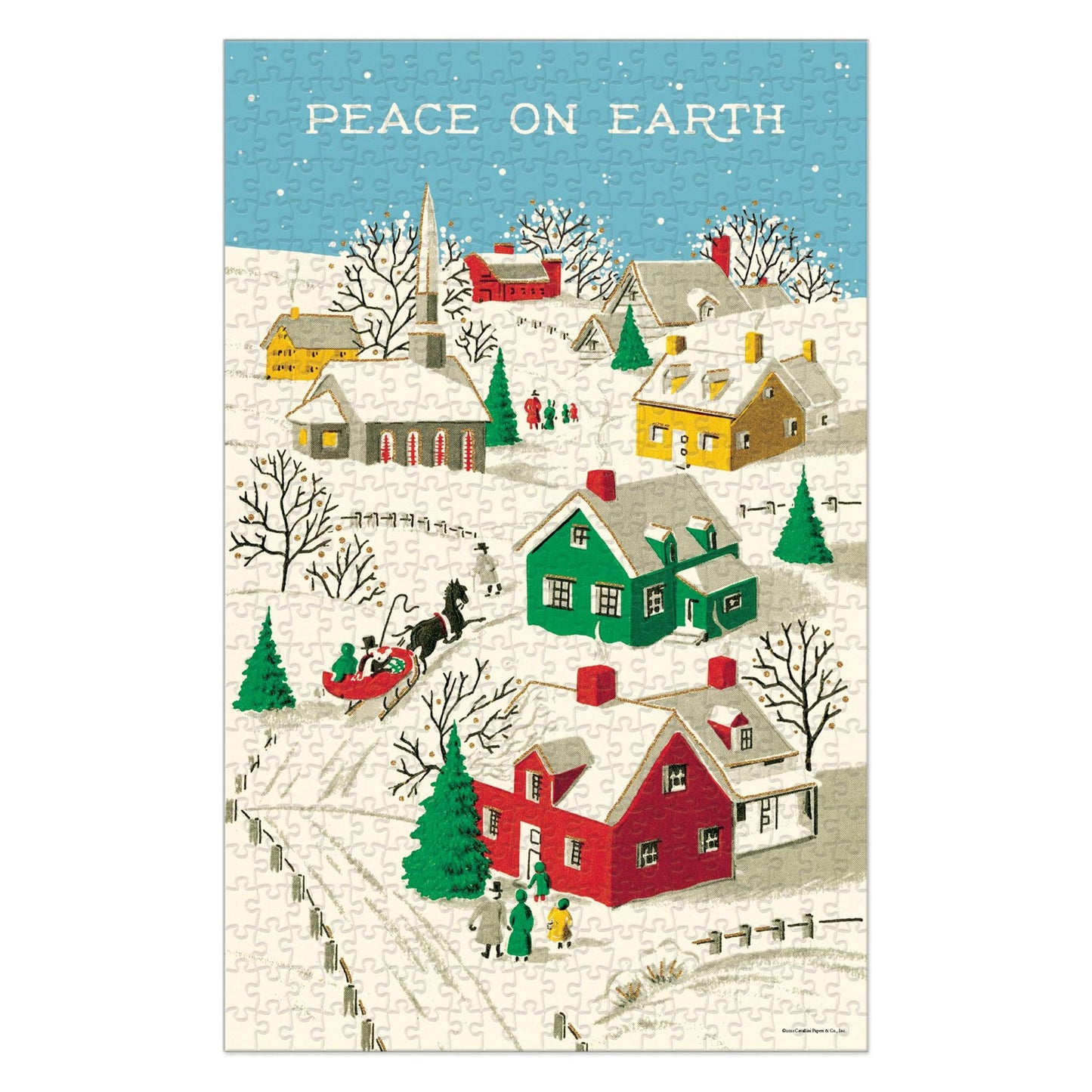 Cavallini 500 Piece Puzzle-Peace on Earth