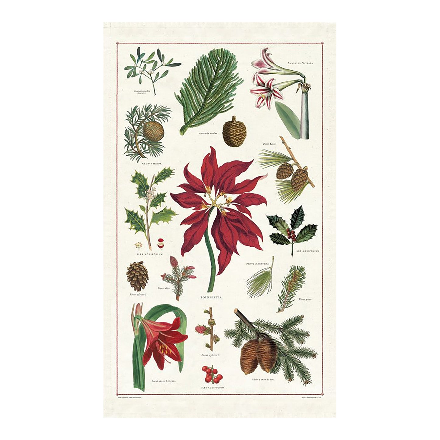 Cavallini Tea Towel-Christmas