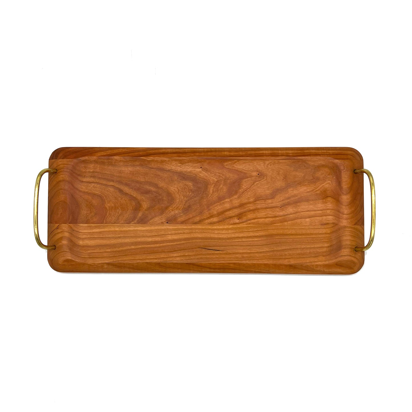 Cherry Serving Board with Brass Handles-20" x 8"