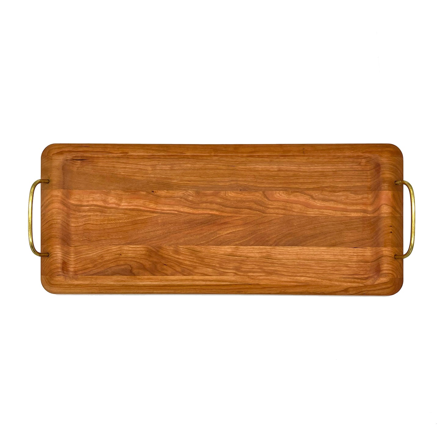 Cherry Serving Board with Brass Handles-24" x 10"
