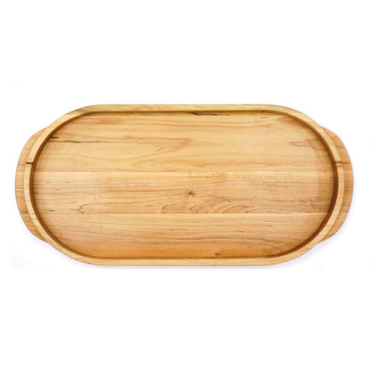 Maple Oval Wooden Serving Tray-21 1/2" x 10"
