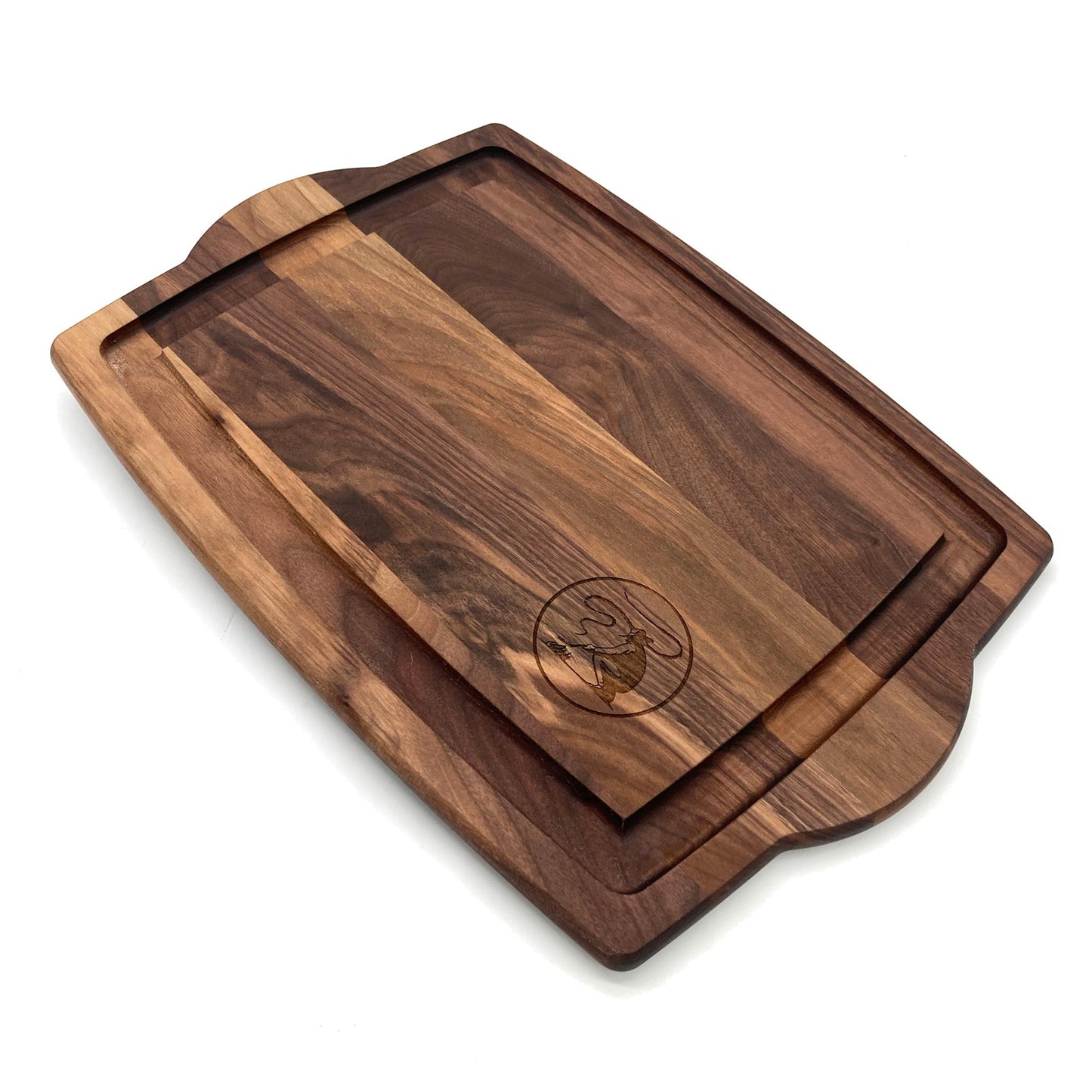 Black Angus Walnut Farmhouse Carving Board-20" x 14"