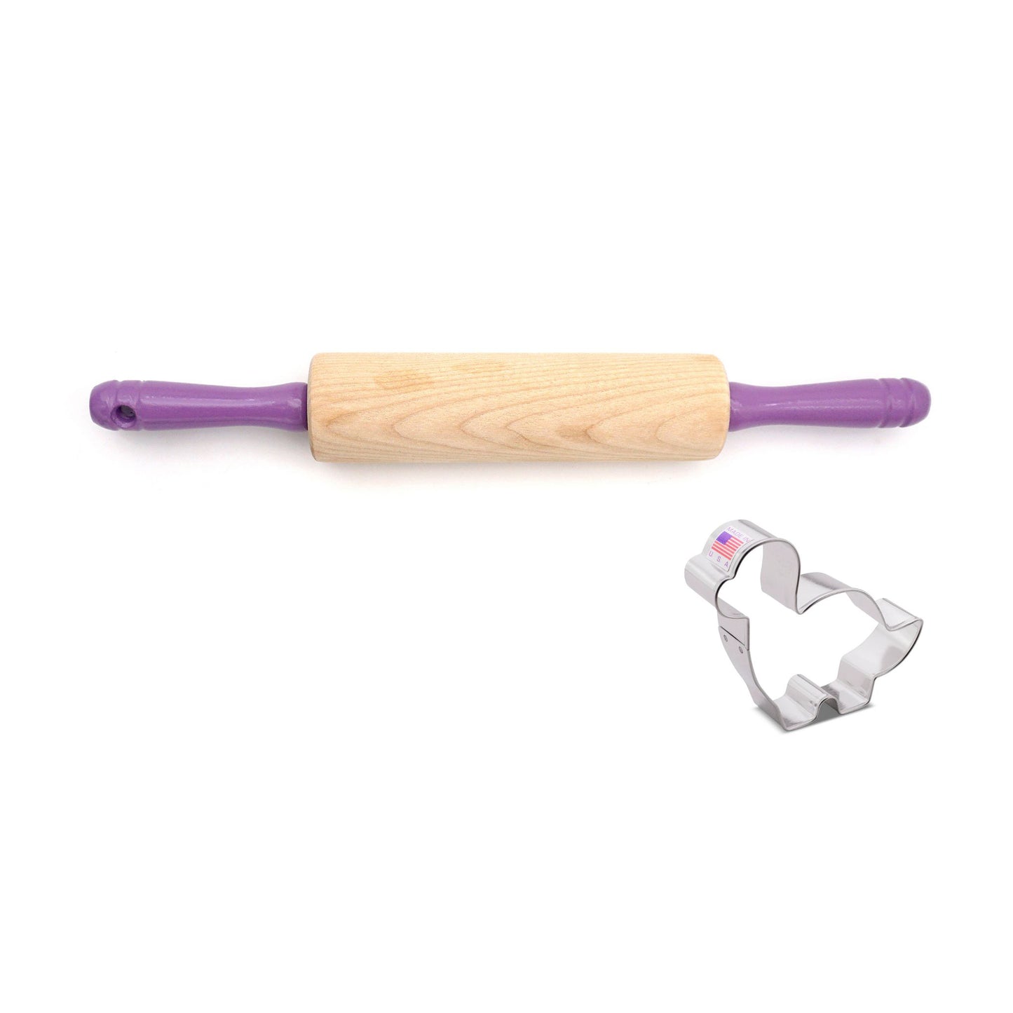 Kid's Rolling Pin + Cookie Cutter Gift Set-Mulberry
