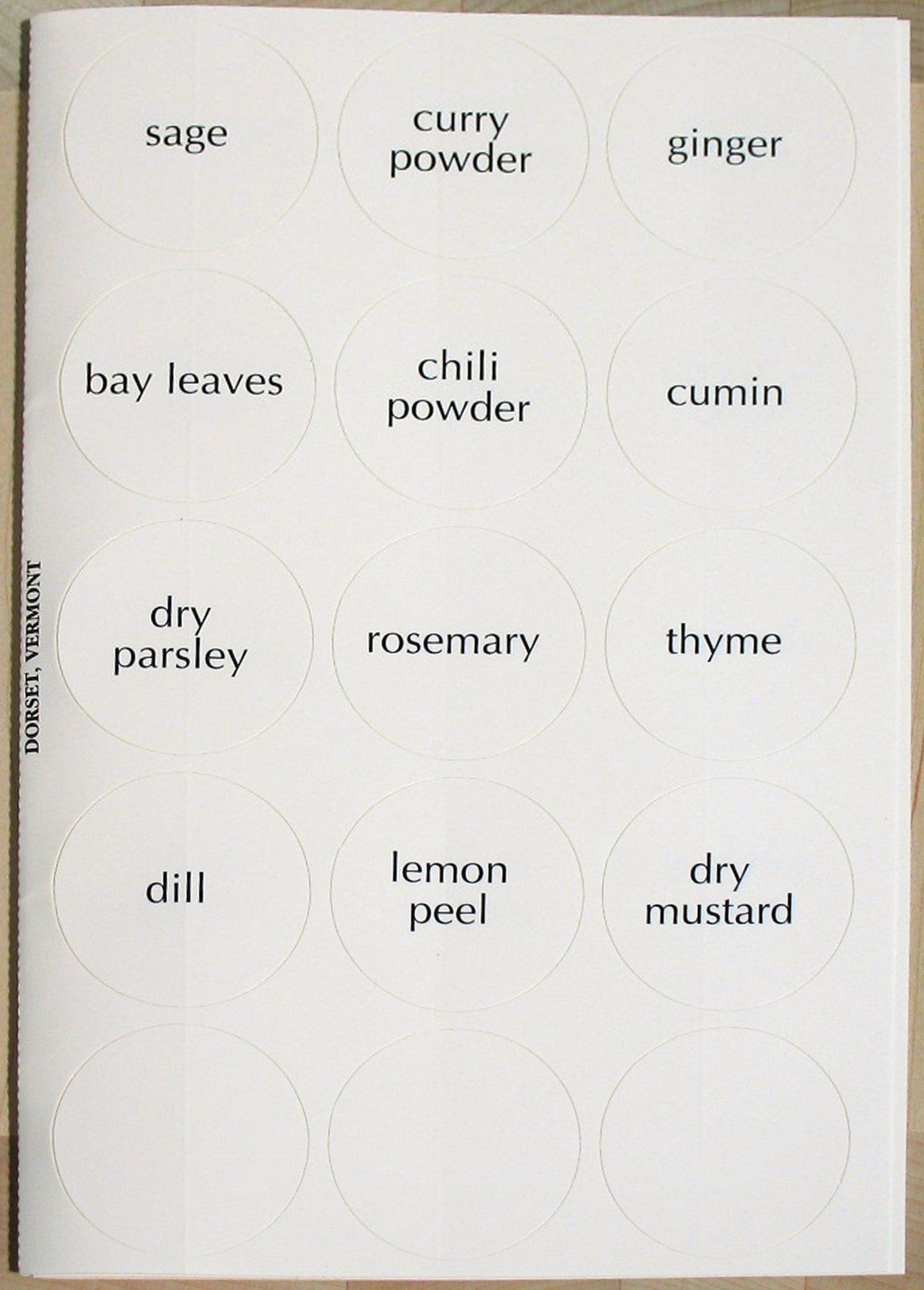 Spice Labels
