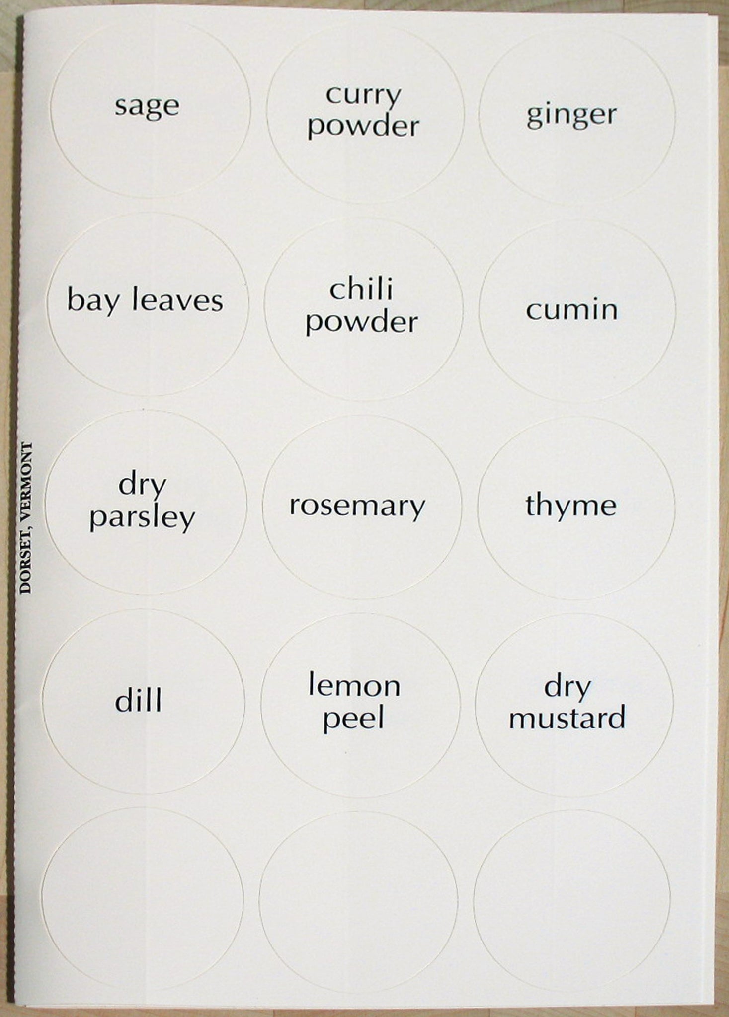 Spice Labels