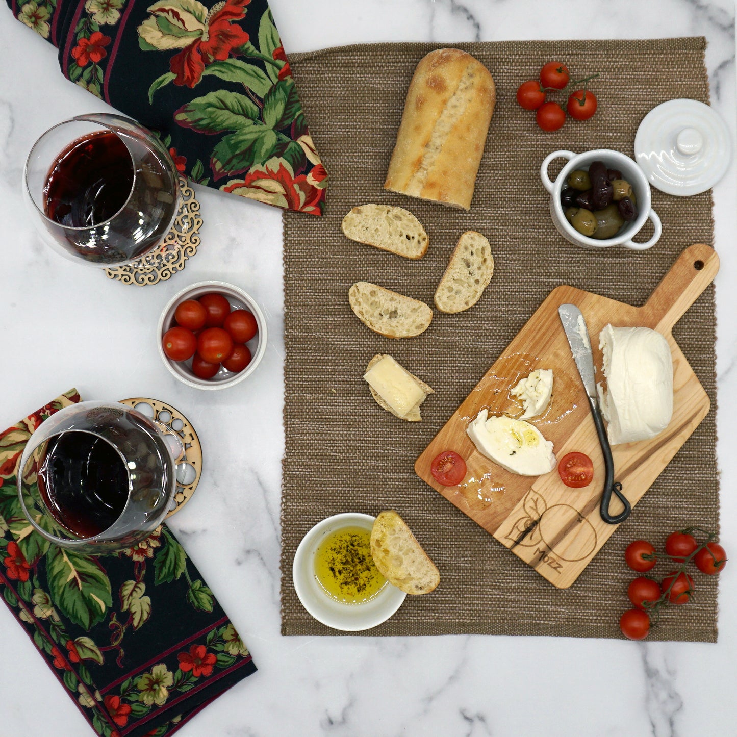 Maple Rectangle Handled Serving Board Gift Pack