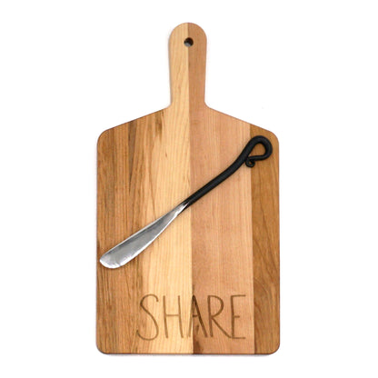 Sayings Maple Rectangle Handled Serving Board Gift Pack-11" x 6"