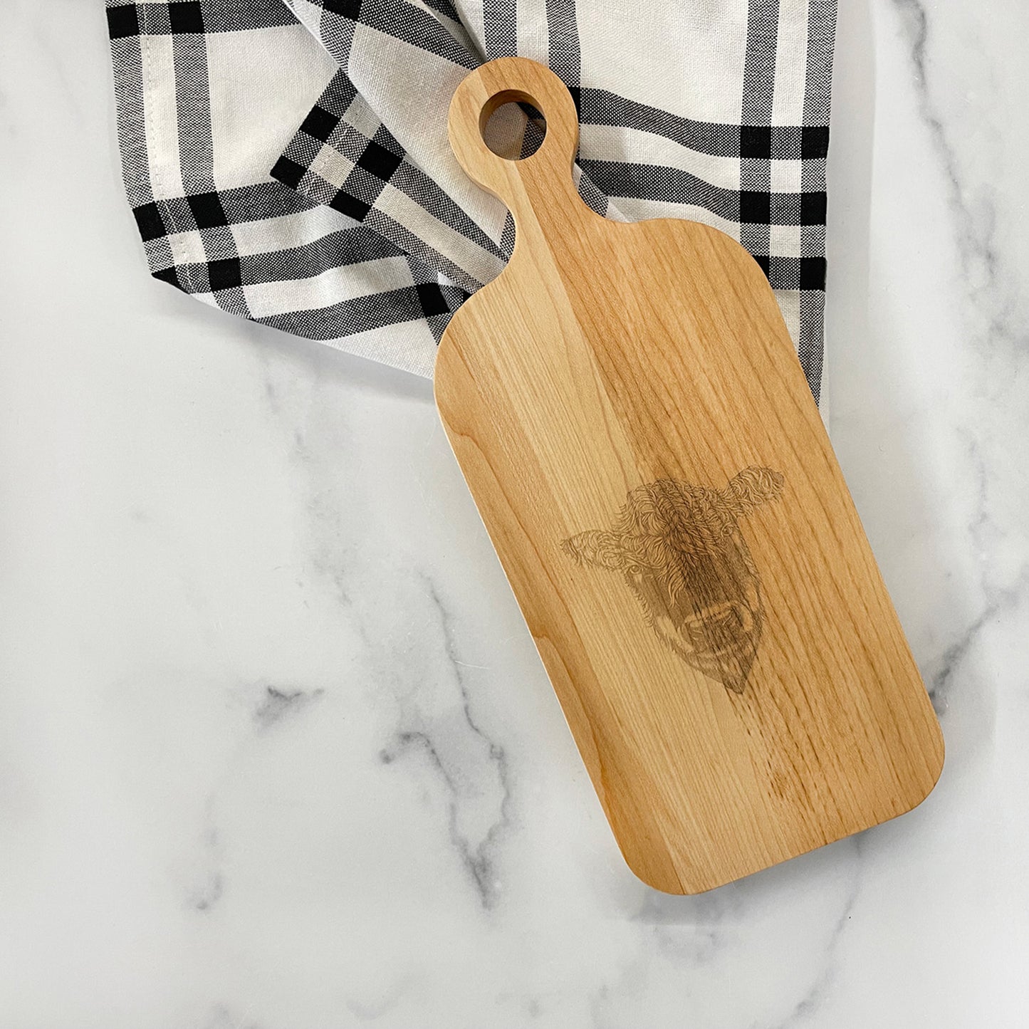 Laura Zindel Small Maple Paddle Serving Board - More designs available