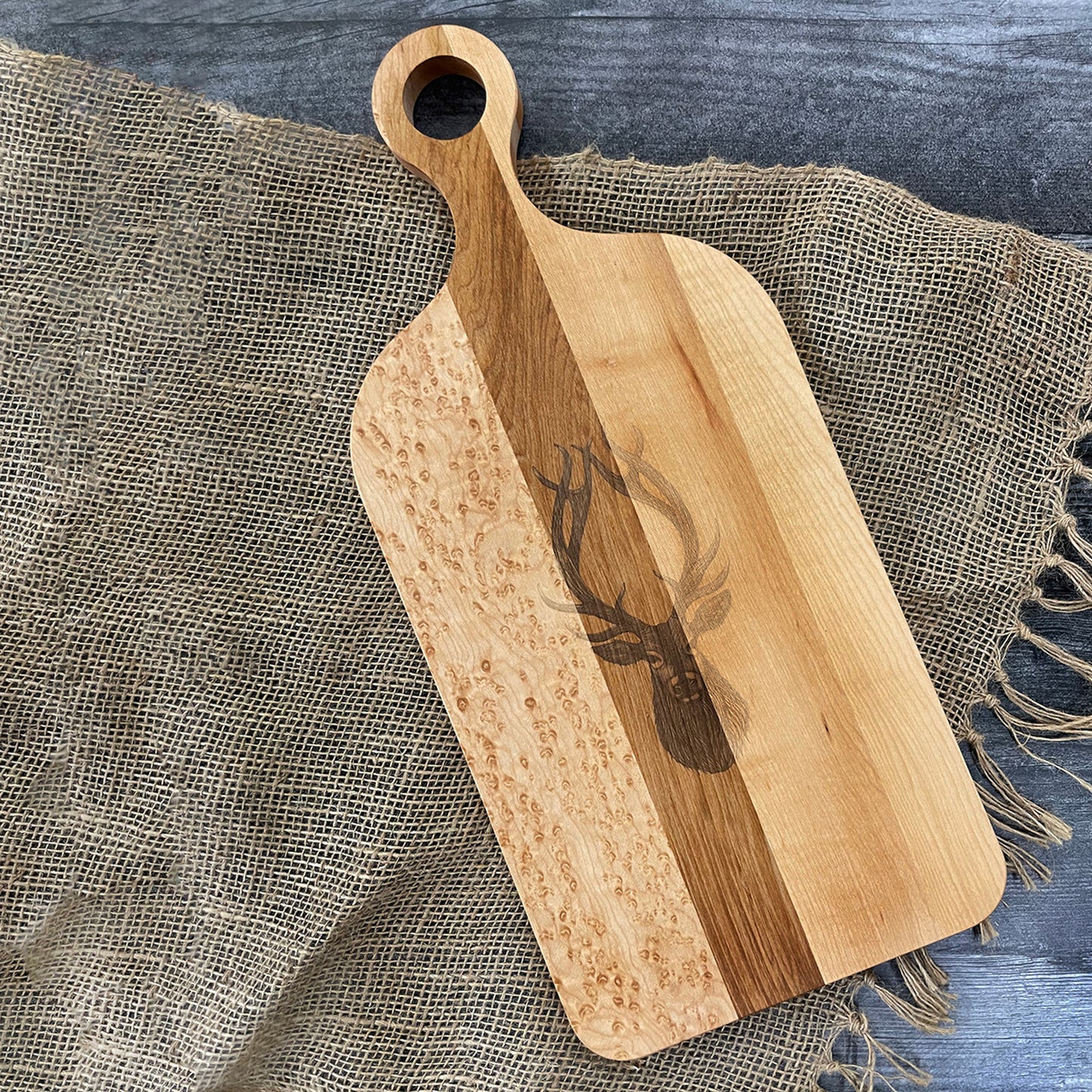 Laura Zindel Large Maple Paddle Serving Board - More designs available