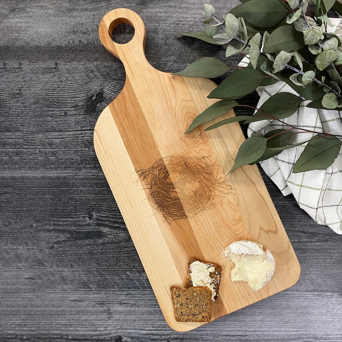 Laura Zindel Large Maple Paddle Serving Board - More designs available
