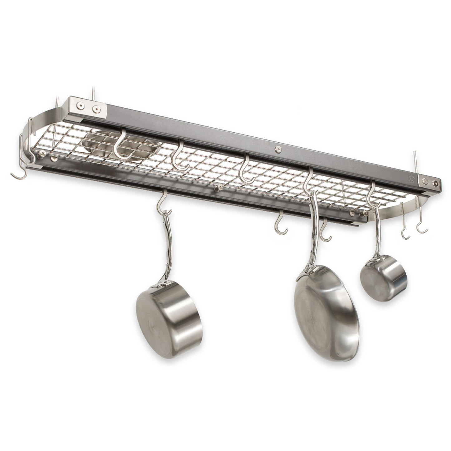 Maple Hanging Oval Pot Rack-39" x 13"