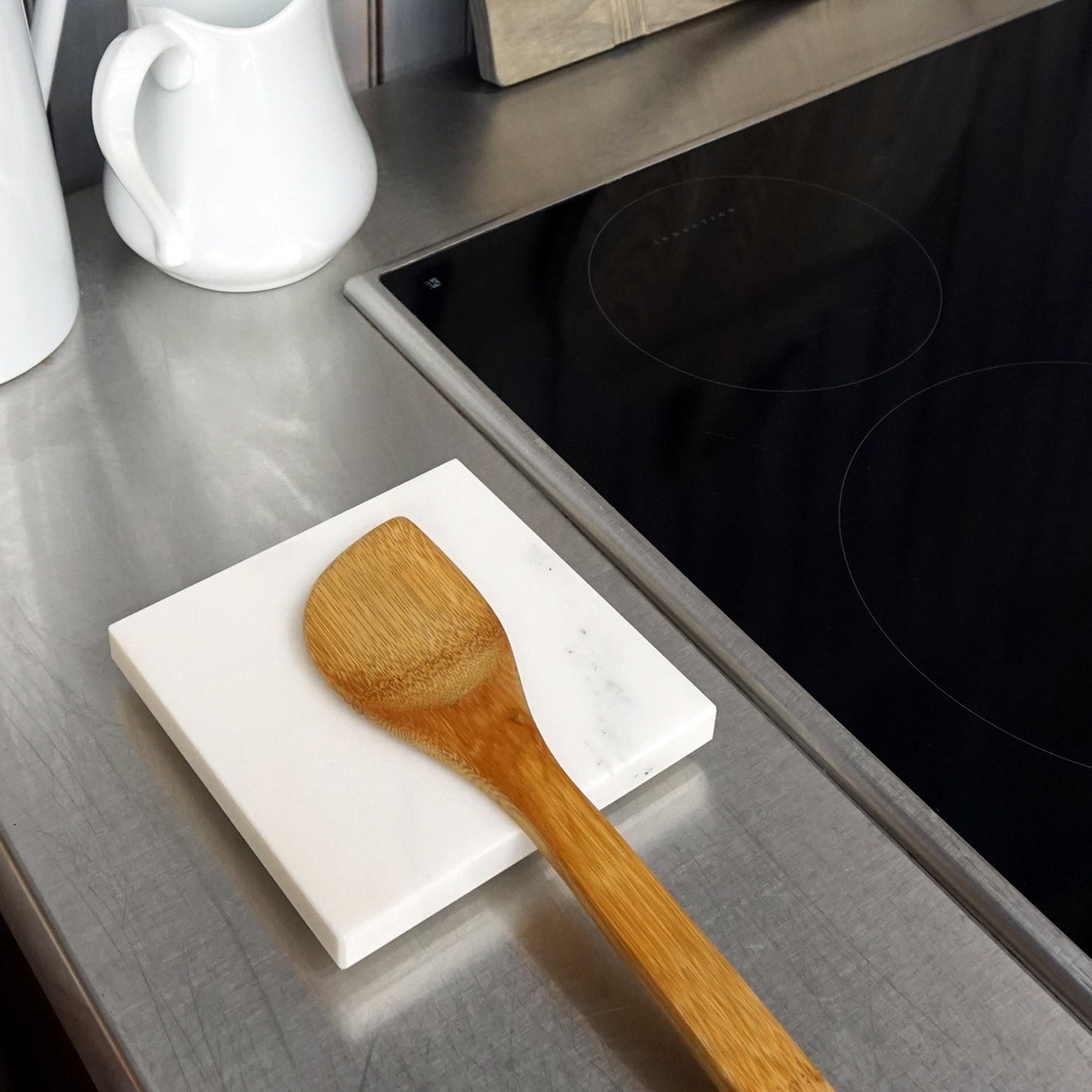 White Vermont Marble Square Trivet