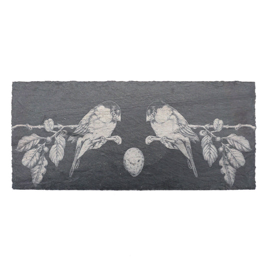 Laura Zindel Sm. Rectangle Slate Serving Board-Chickadees