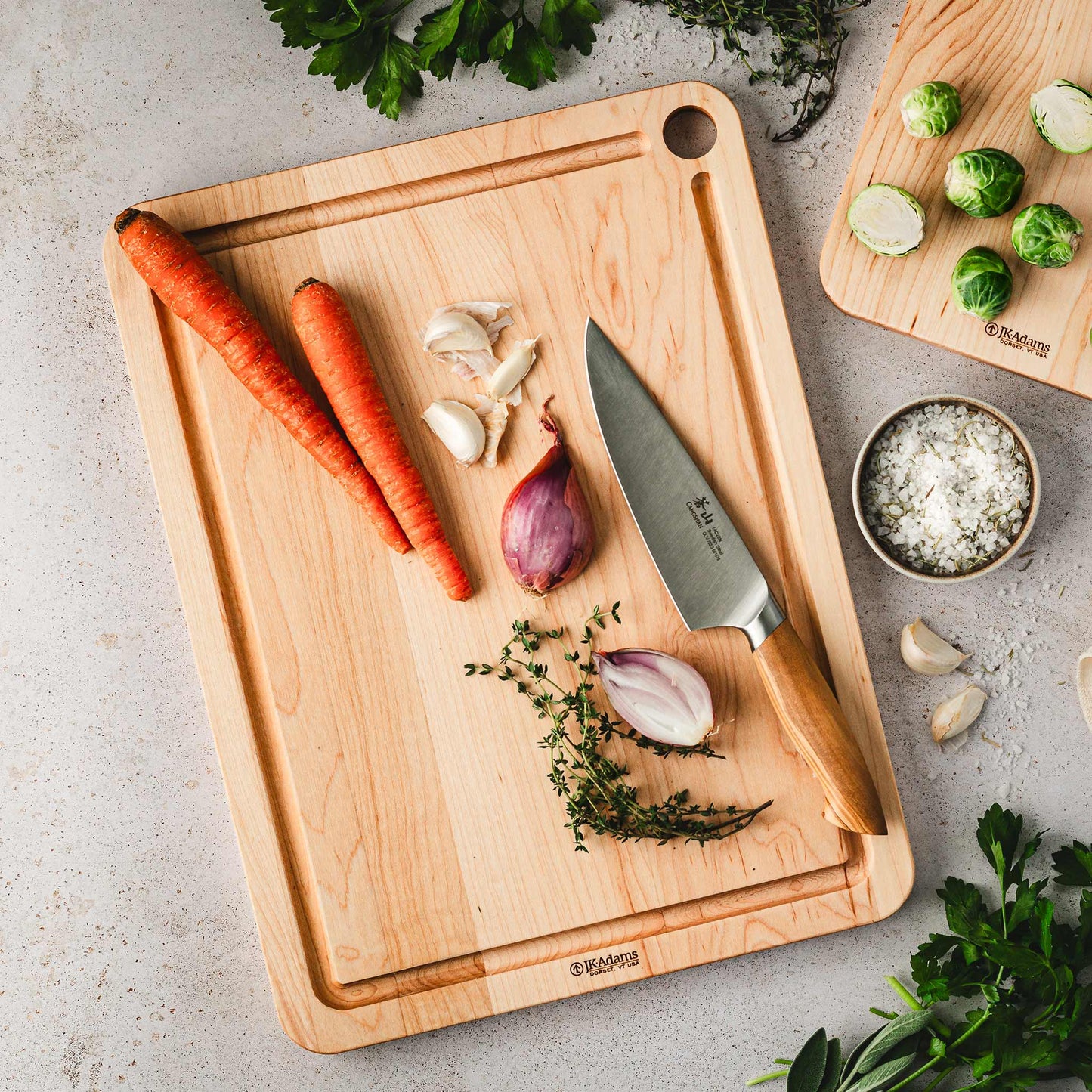 Maple Prep Cutting Board with Juice Groove-16" x 12"