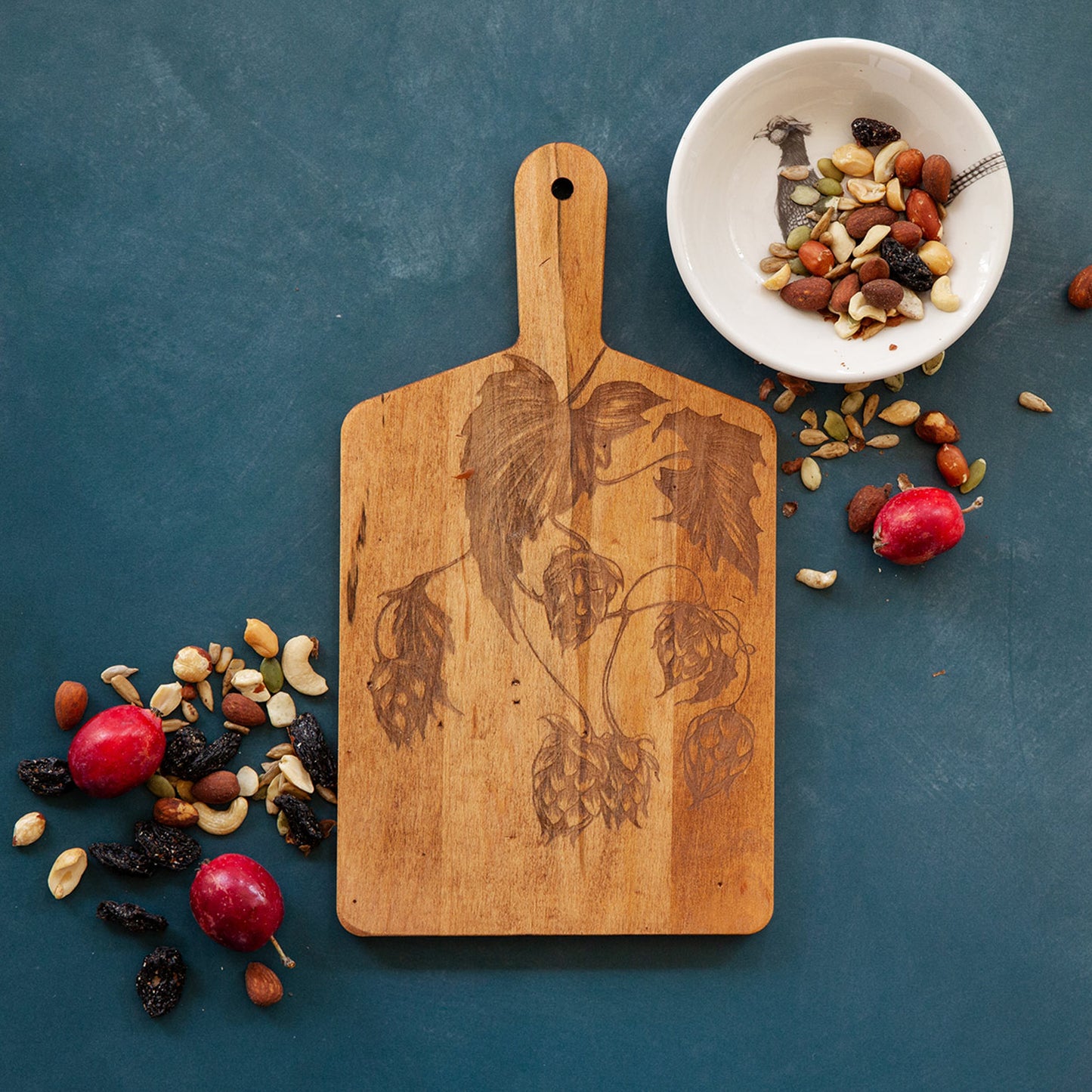 Laura Zindel Artisan Maple Rectangle Handled Serving Board - More designs available