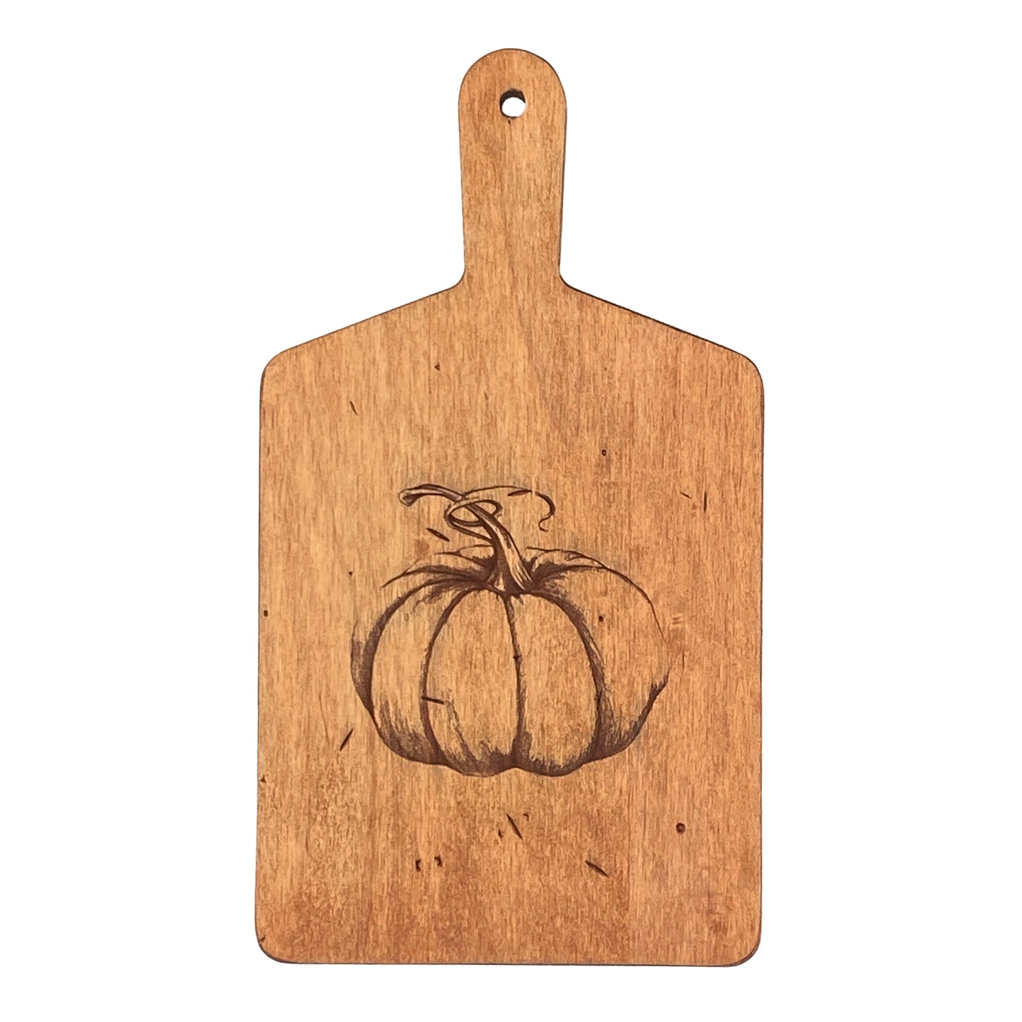Laura Zindel Artisan Maple Rectangle Handled Serving Board - Ghost Pumpkin