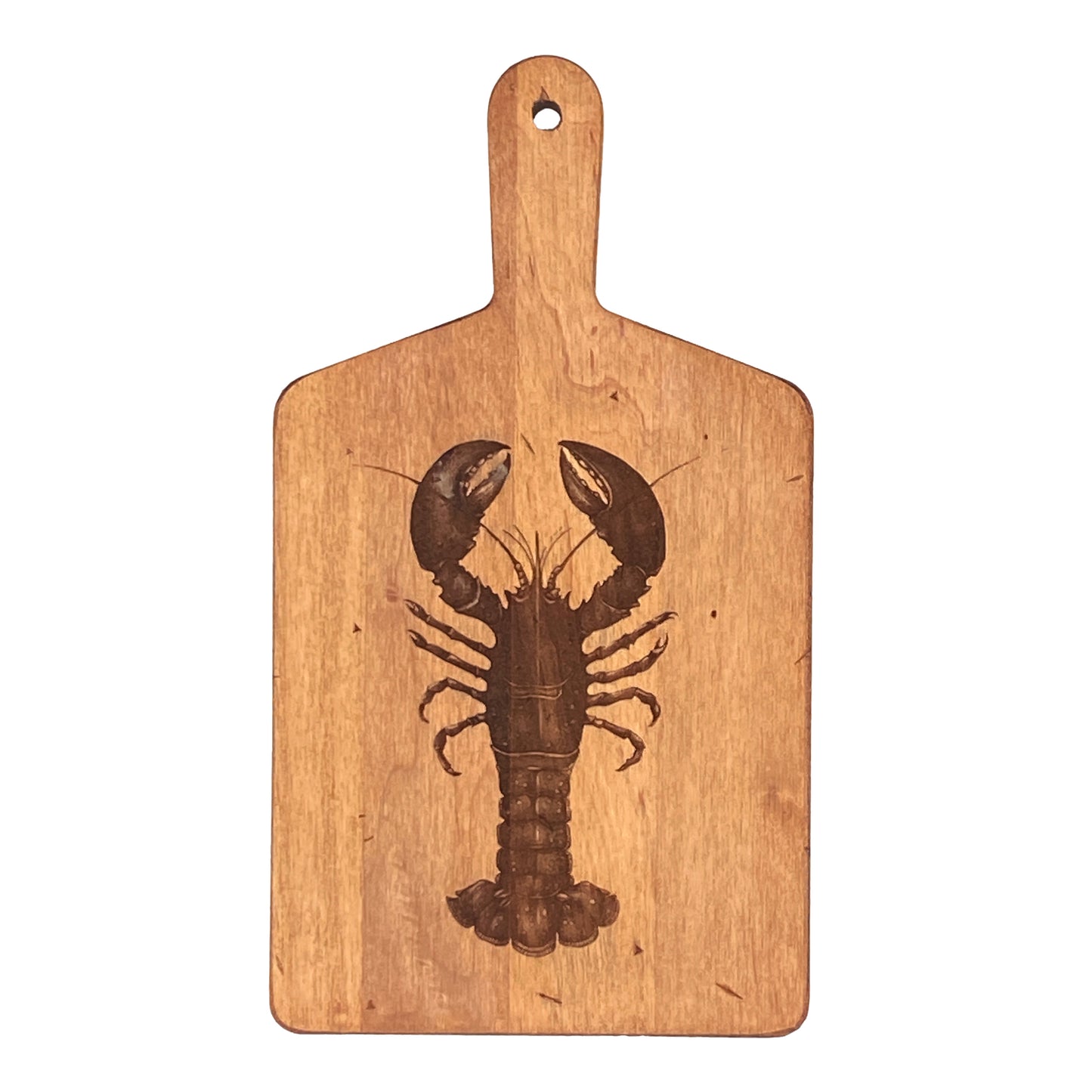 Laura Zindel Artisan Maple Rectangle Handled Serving Board -Lobster
