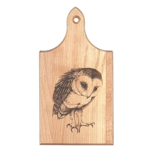 Laura Zindel Mini Maple Bar Board-Barn Owl