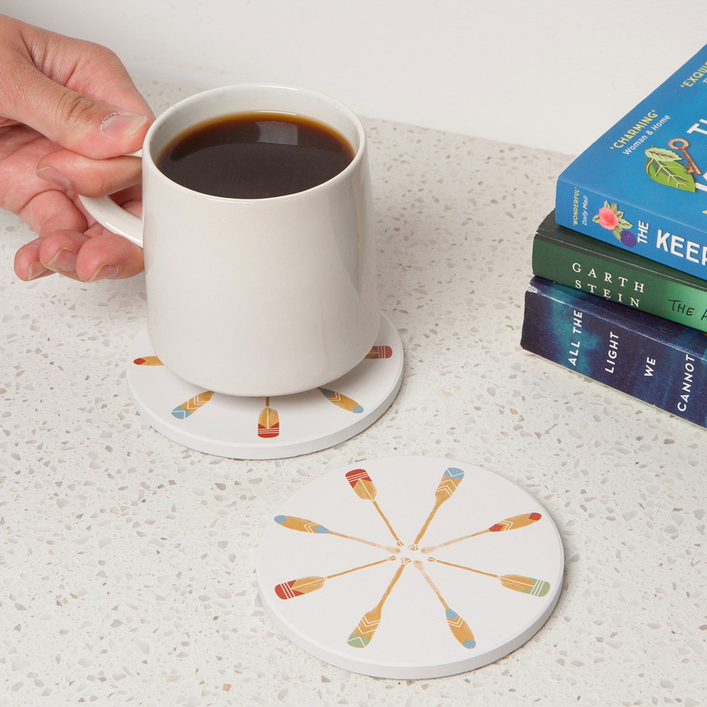 Soak Up Lake Life Stoneware Coasters (Set of 4)