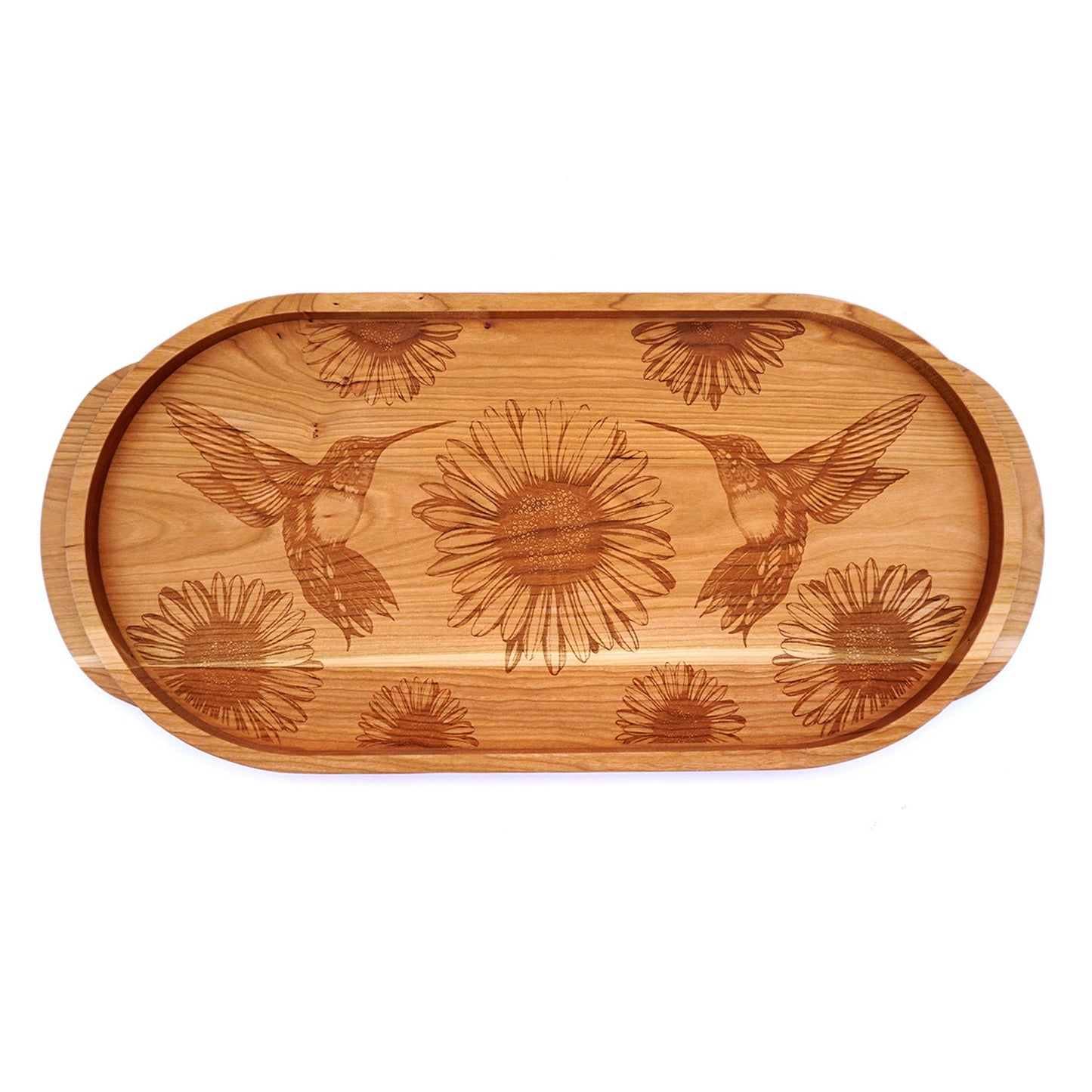Laura Zindel Cherry Oval Wooden Serving Tray - More designs available