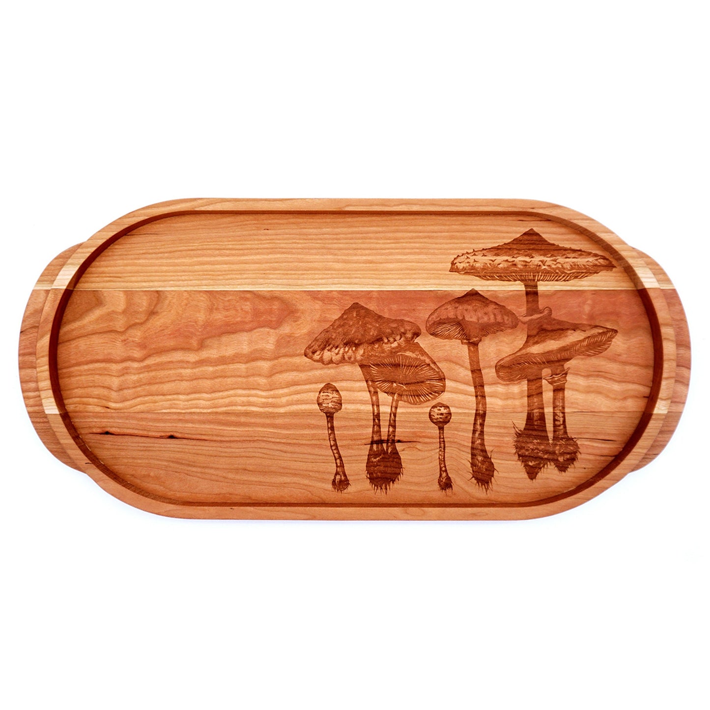 Laura Zindel Cherry Oval Wooden Serving Tray - More designs available