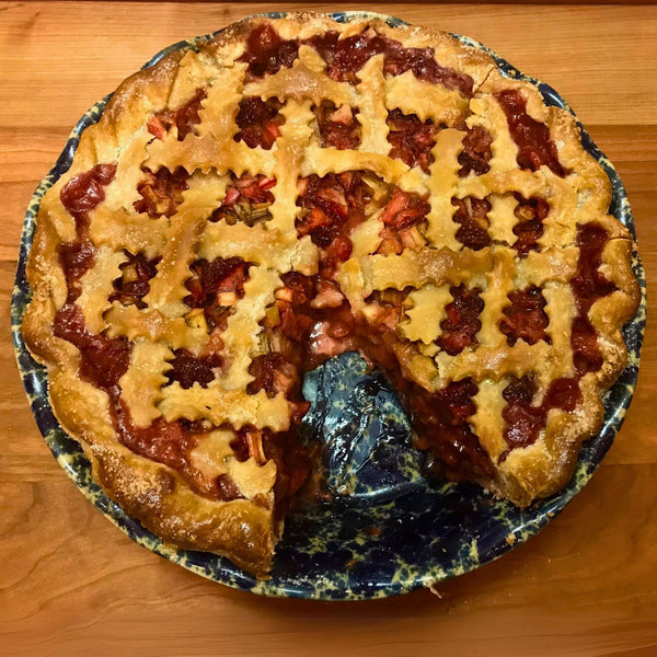 Strawberry Rhubarb Pie by Nancy Carey Johnson