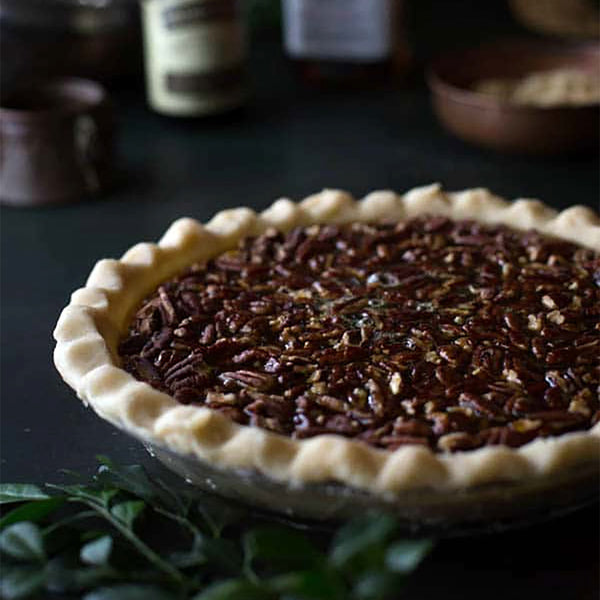 Maple Pecan Pie with Bourbon Whipped Cream