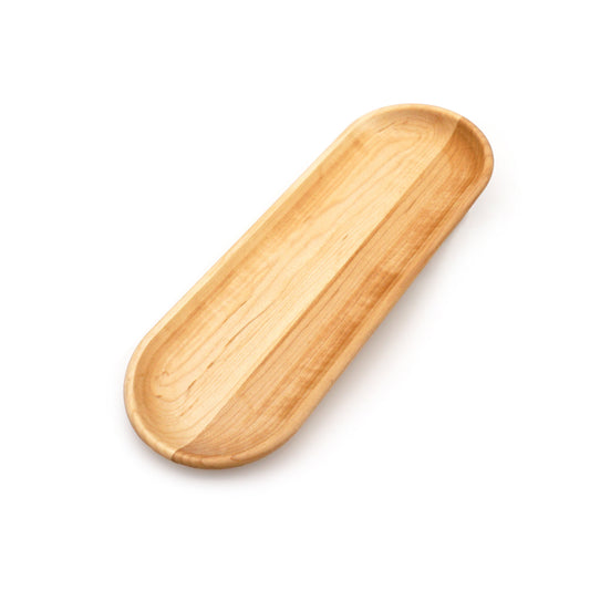 A maple oval serving tray, 11".