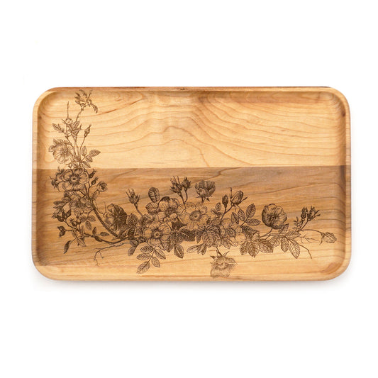 Maple Appetizer Plate-Wild Roses