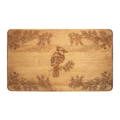 Laura Zindel Maple Artisan Serving Board - Blue Jay