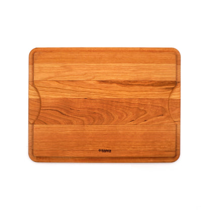 A rectangular wooden cutting board with rounded corners and a small black Kipsta logo near the bottom center, shown on a plain white background.