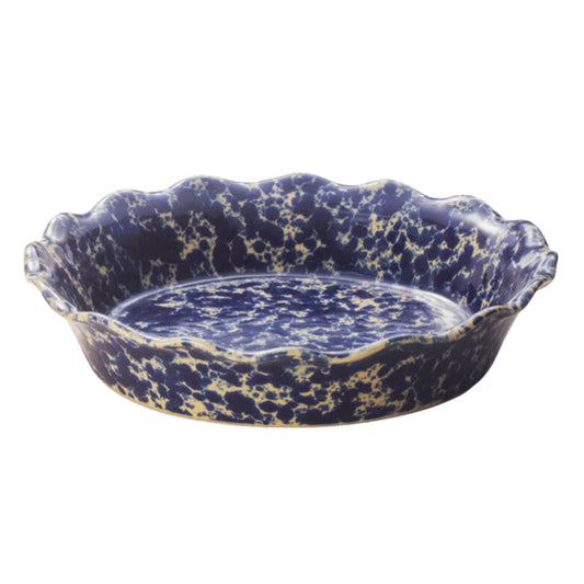 Bennington Potters Centerpiece Pie Plate-Blue Agate