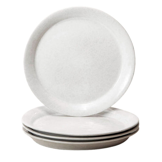 Bennington Potters Classic Dinner Plate- White on White