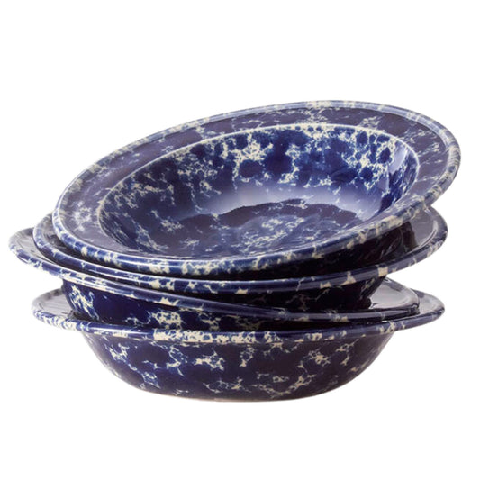 Bennington Potters Rimmed Soup/Pasta Bowl-Blue Agate