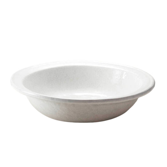 Bennington Potters Rimmed Serving Bowl- White on White