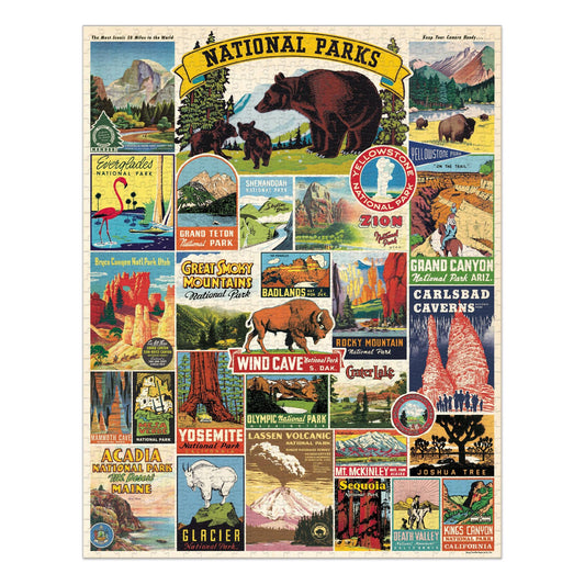 Cavallini 1,000 Piece Puzzle National Parks