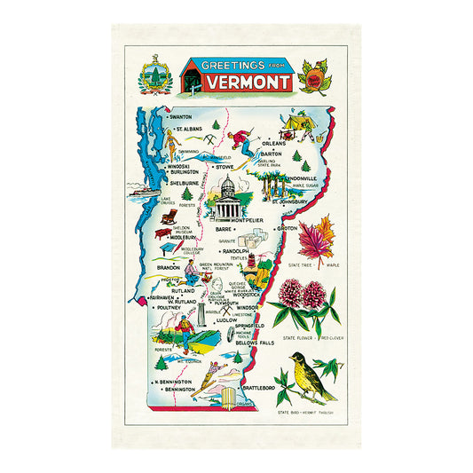 Cavallini Tea Towel-Vermont