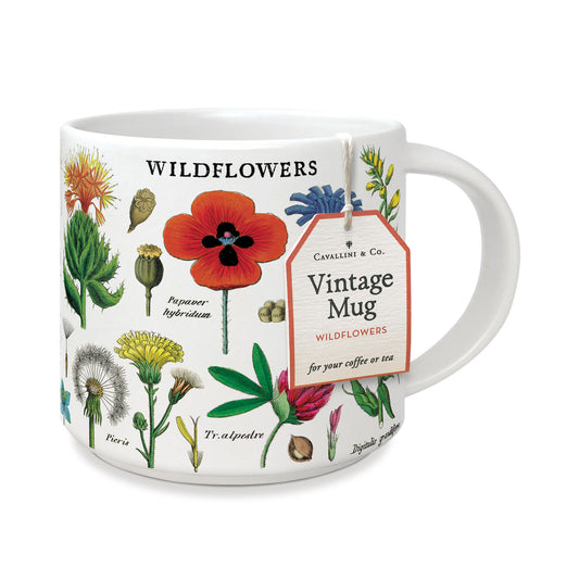 Cavallini's Wildflowers Vintage Mug