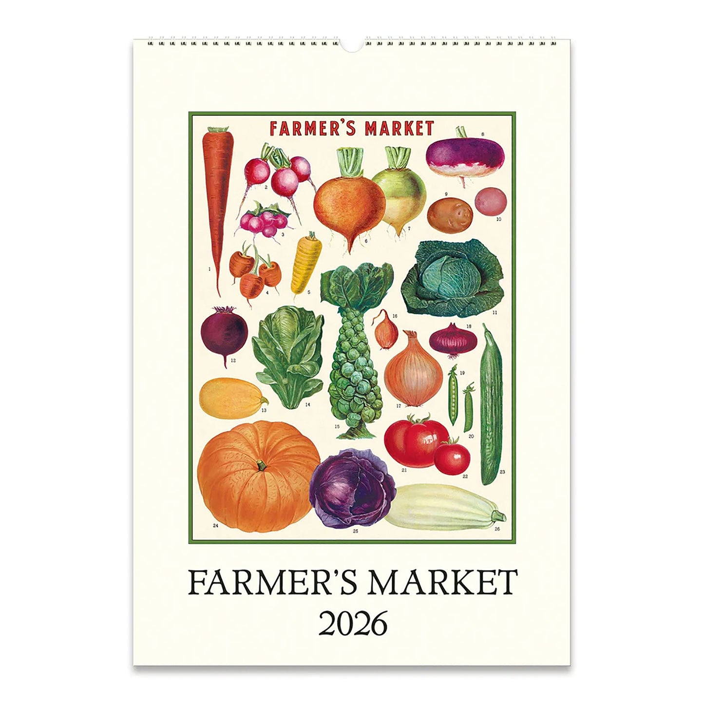 Cavallini Wall Calendar-Farmer's Market 2026