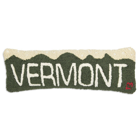 Lumbar Vermont Hooked Wool Pillow