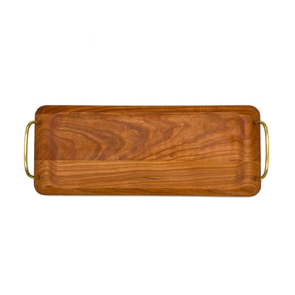Cherry Serving Board with Brass Handles-20" x 8"