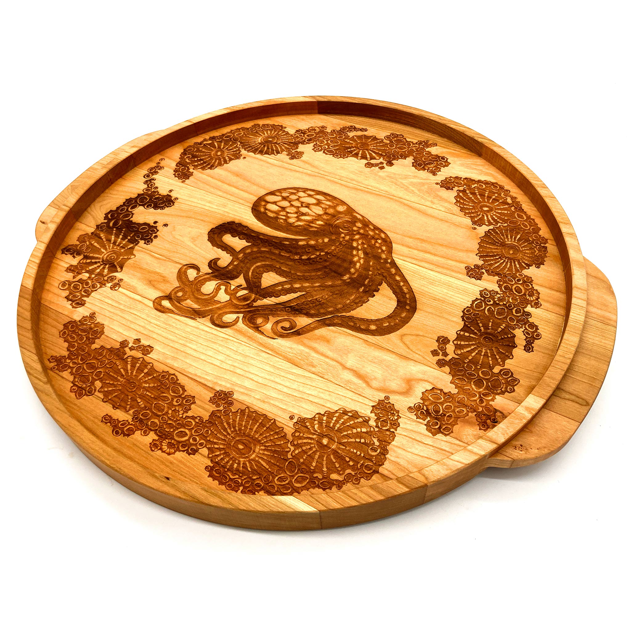 Laura Zindel Cherry Round Serving Tray - Thumbnail 2