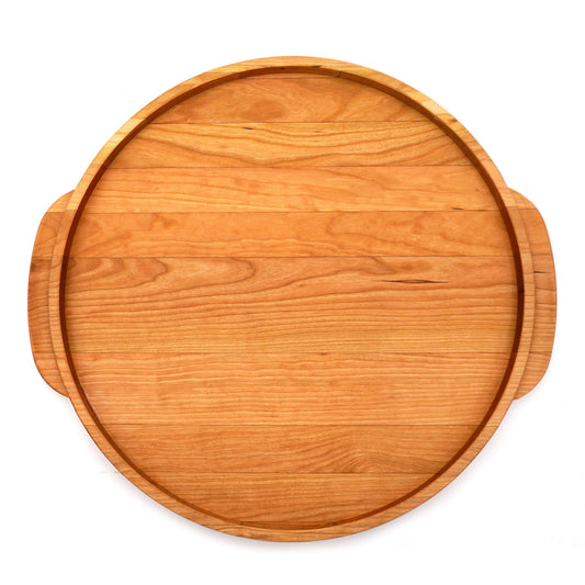Cherry Round Wooden Serving Tray-18"Round