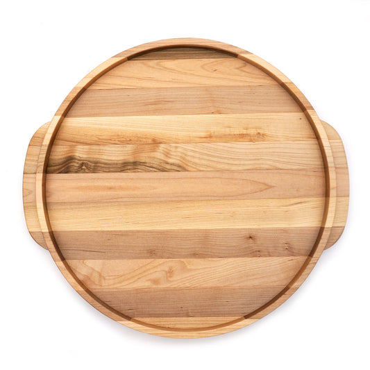 Maple Round Wooden Serving Tray-18"Round