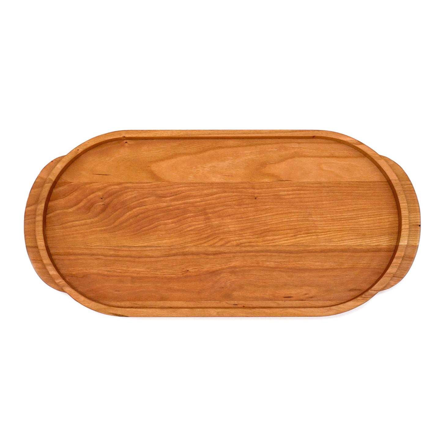 Cherry Oval Wooden Serving Tray-21 1/2" x 10"
