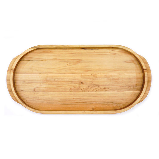 Maple Oval Wooden Serving Tray-21 1/2" x 10"