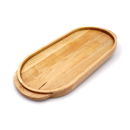 Maple Oval Wooden Serving Tray-21 1/2" x 10"