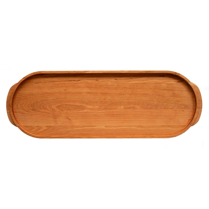 Cherry Oval Wooden Buffet Serving Tray-36" x 12" x 1.25"