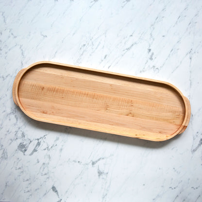 Maple Oval Wooden Buffet Serving Tray-36" x 12" x 1.25"